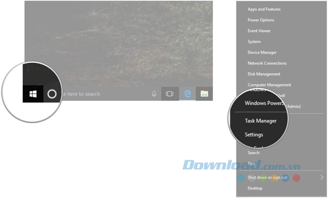 Start > Task Manager
