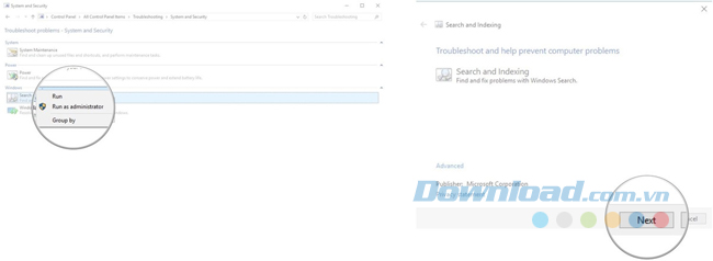 Run as Administrator > Next