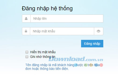 Đăng nhập hệ thống