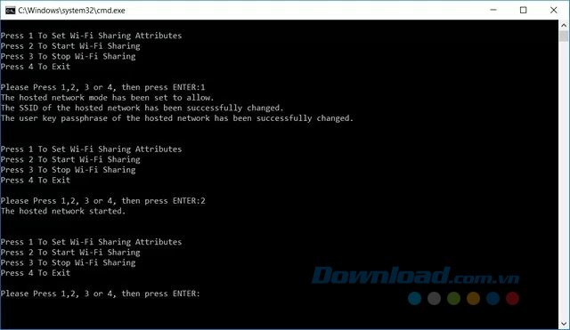 Nhấn phím 2 để kích hoạt điểm phát