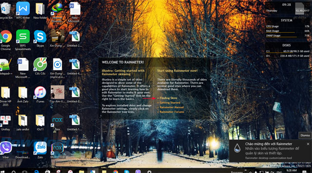 Giao diện mở đầu