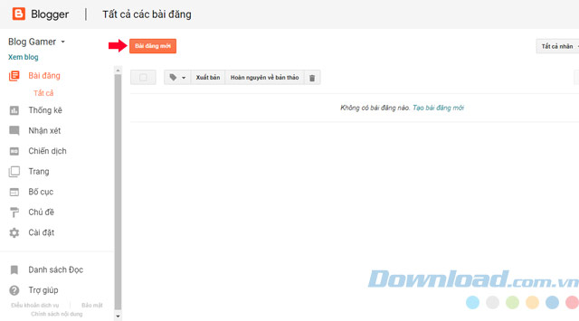 Tạo bài đăng mới