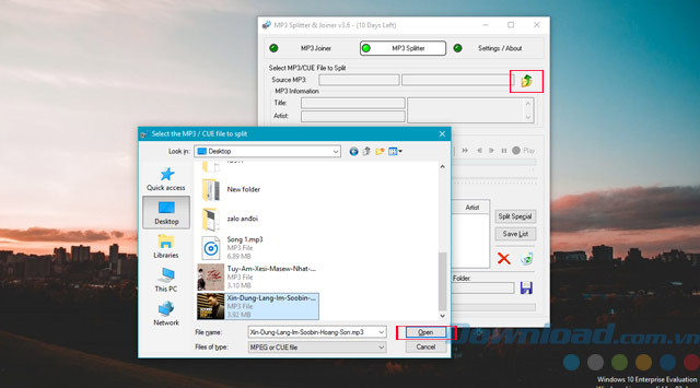 Chọn nhạc để cắt