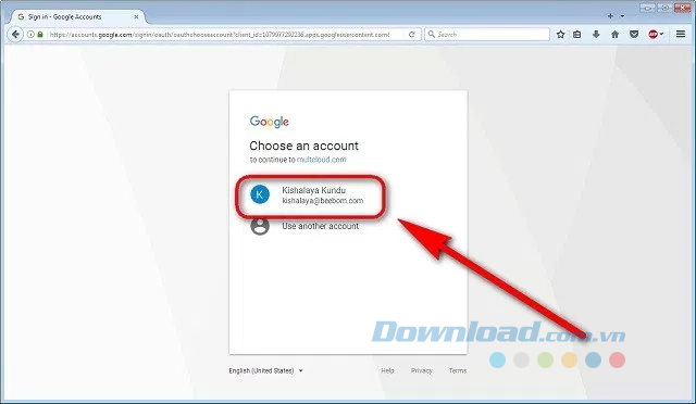 Đăng nhập tài khoản Google