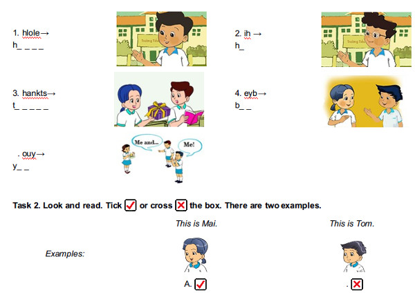 Đề thi giữa kì 1 môn Tiếng Anh lớp 3