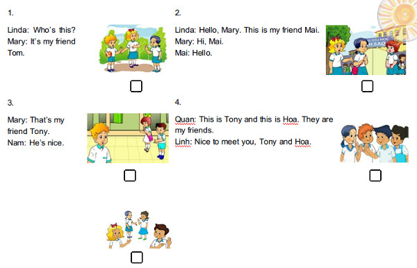 Đề thi giữa kì 1 môn Tiếng Anh lớp 3