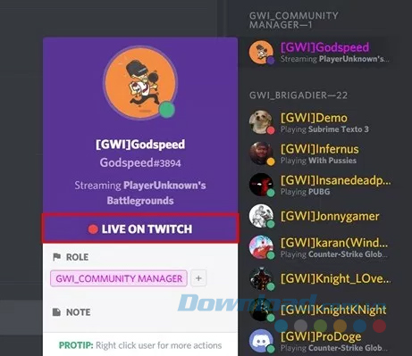 Stream trên Discord
