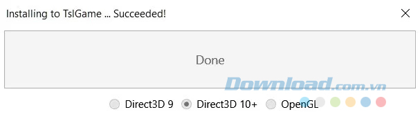 Cài đặt thành công
