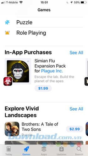 Xem trước các item mua hàng trong ứng dụng