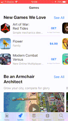 Cuộn ngang qua danh sách