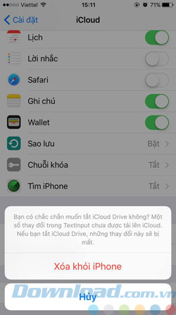 Đăng xuất khỏi iPhone