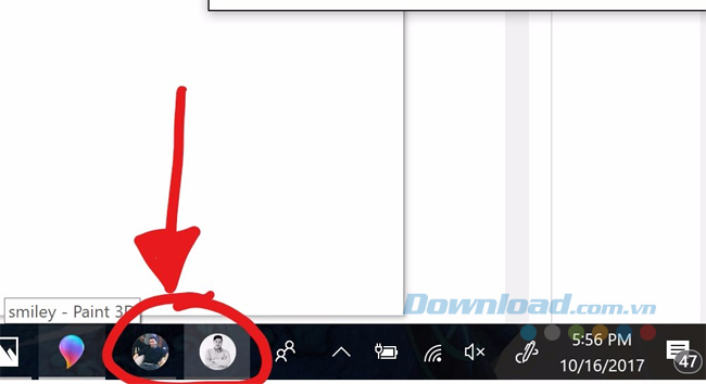Ghim thông tin liên hệ trên thanh Taskbar