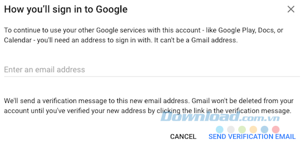 Send verification email