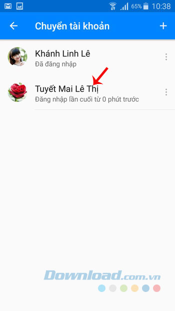 Chuyển đổi tài khoản
