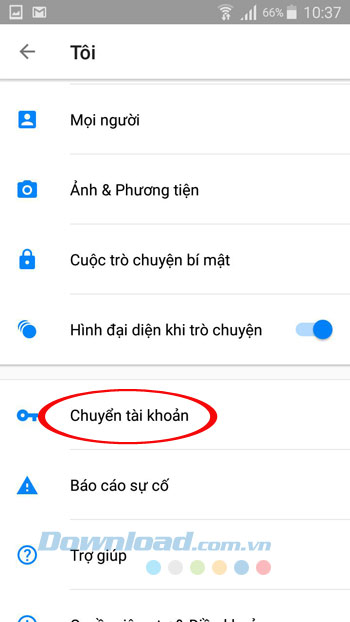 Chuyển tài khoản