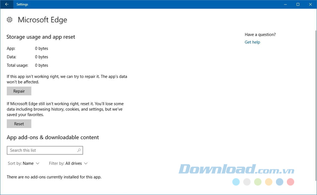 Khắc phục lỗi Microsoft Edge đóng băng
