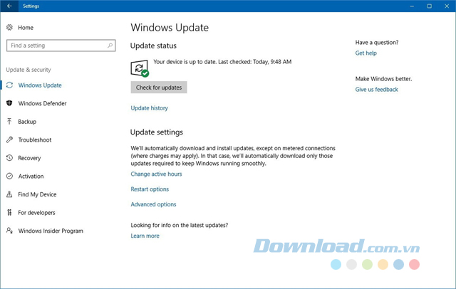 Khắc phục lỗi cập nhật không áp dụng cho thiết bị của bạn
