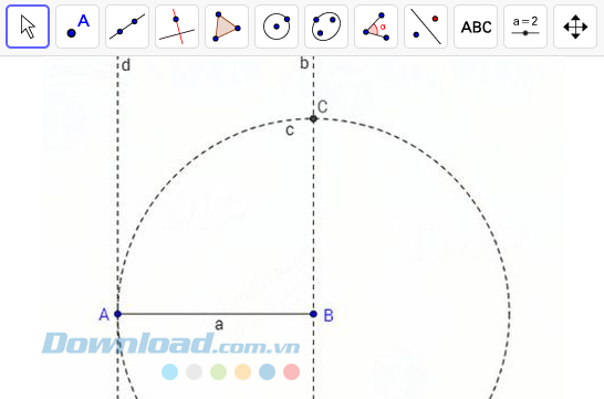 Tạo một đường vuông góc d