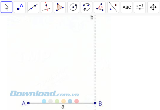Tạo đường vuông góc b