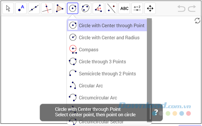 Circle with Center through Point