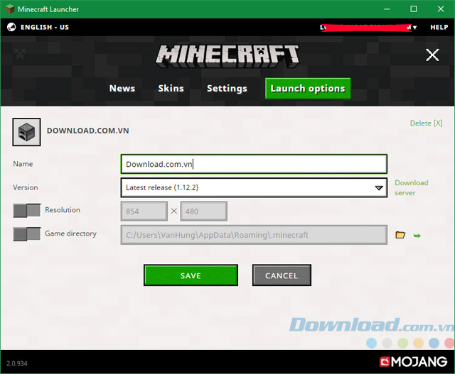 Minecraft launcher