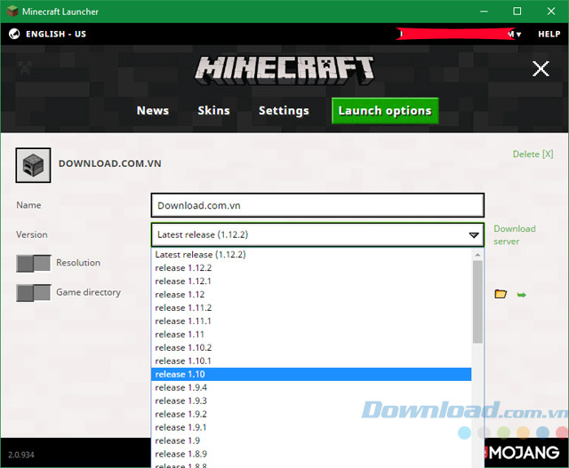 Minecraft launcher
