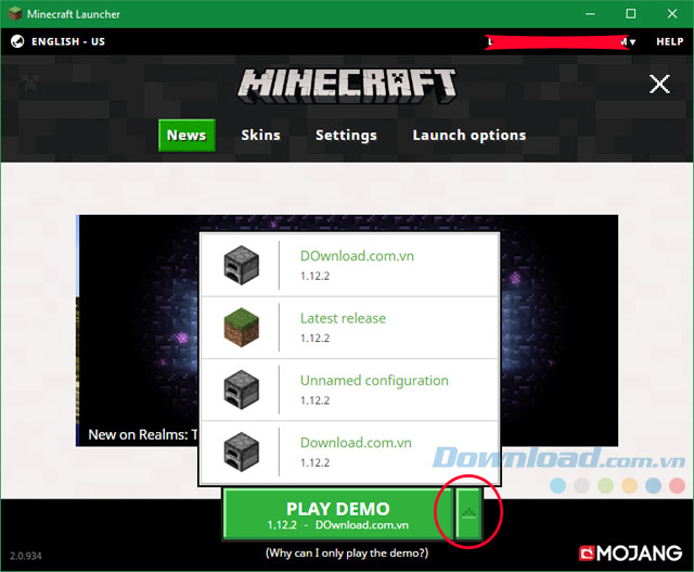 Minecraft launcher