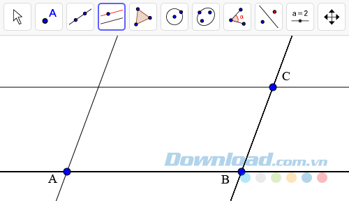 Tạo đường thẳng song song với BC