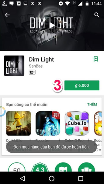 Quá trình hoàn tiền thành công