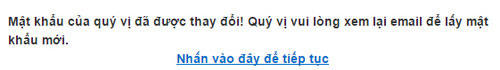 Mật khẩu đã thay đổi