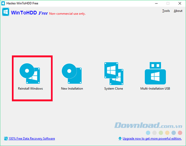 Chọn Reinstall WIndows