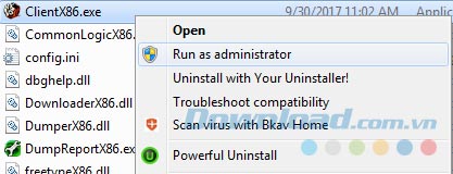 Run as administrator