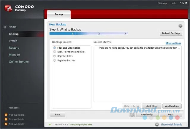 Comodo Backup