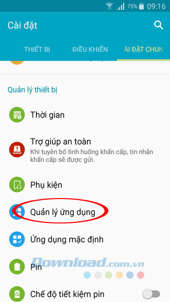 Quản lý ứng dụng
