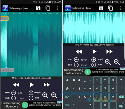 Chọn đoạn nhạc ưng ý