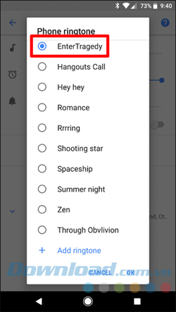 Chỉ định làm nhạc chuông