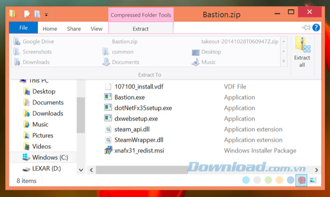 Trích xuất file nén