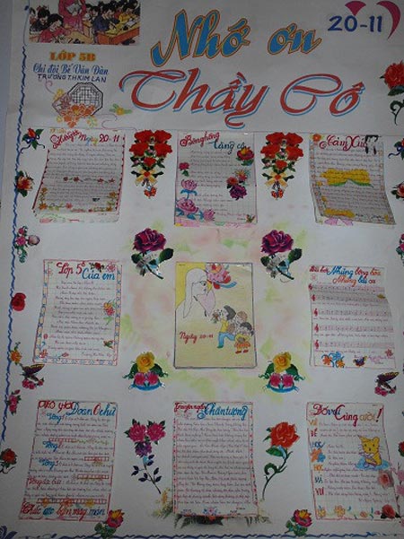 Mẫu báo tường ngày Nhà giáo Việt Nam 20/11 đẹp