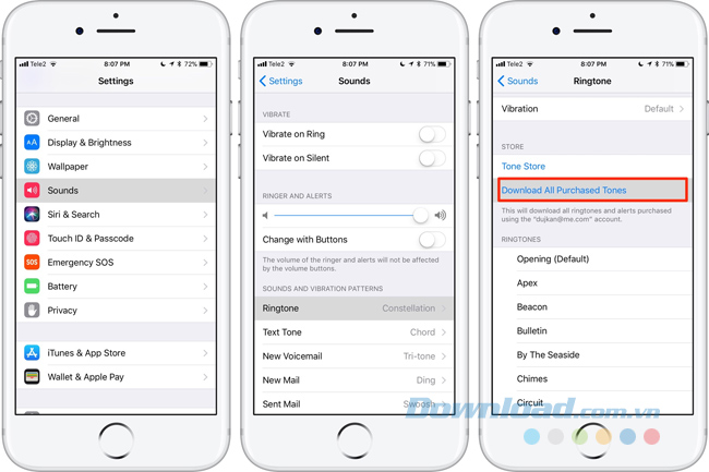 Download All Purchased Tones 