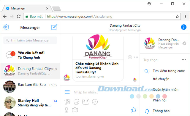 Giao diện chào mừng