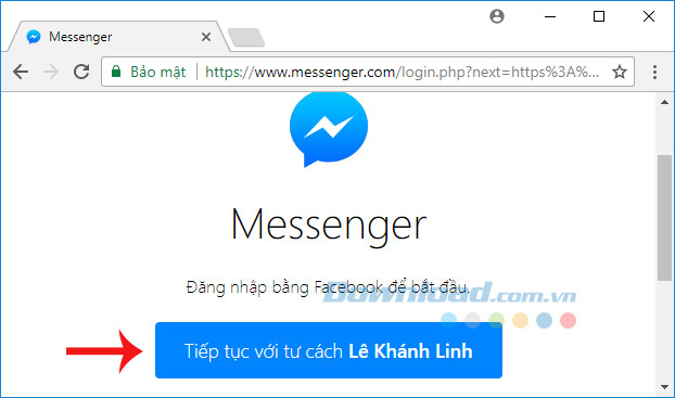 Đồng ý kết nối với Chatbot
