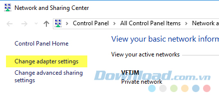 Change Adapter Settings