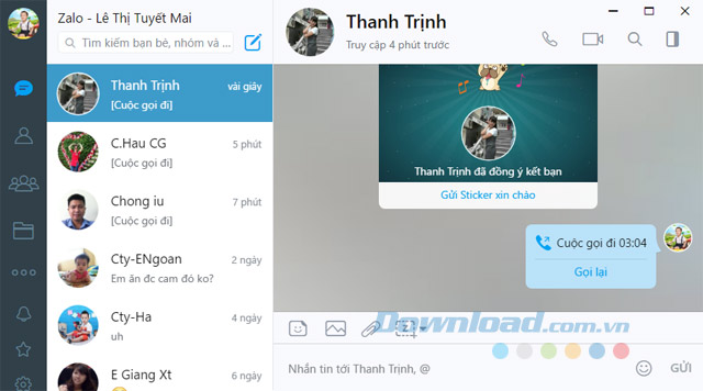 Tổng thời gian gọi