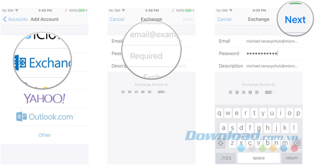 Nhập thông tin tài khoản