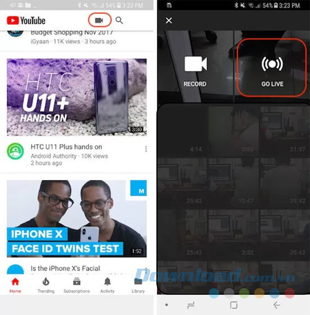 Khởi chạy ứng dụng YouTube
