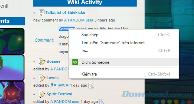 Tiện ích Cốc Cốc