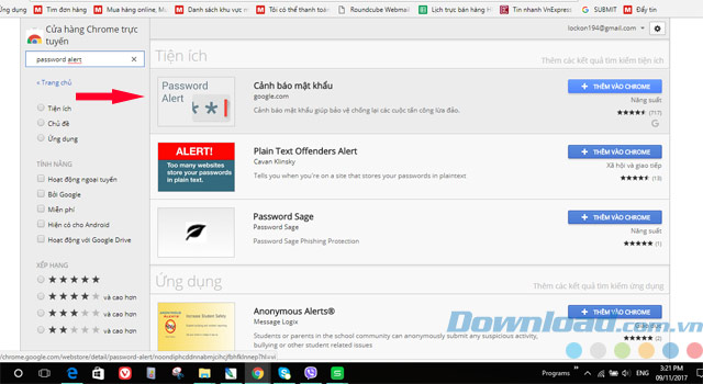 Password Alert Chrome