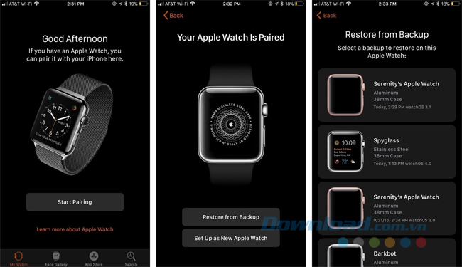Chọn bản sao lưu phù hợp