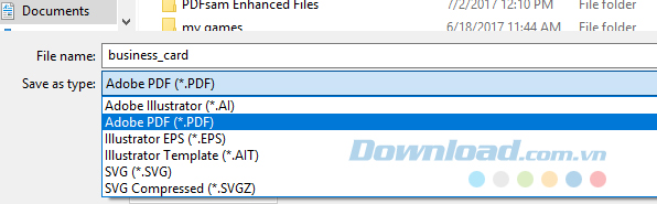 <p>Đi đến <strong>File &gt; Save As</strong>. Trong cửa sổ tiếp theo, bạn đặt tên cho file và click