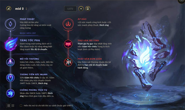 Mid cần tốc độ di chuyển 